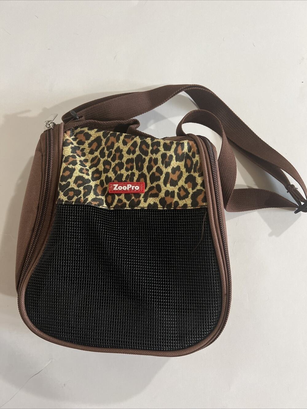 Zoopro Small Animal Purse Carrier Enclosure Cheetah Print Guinea Pig Hamster